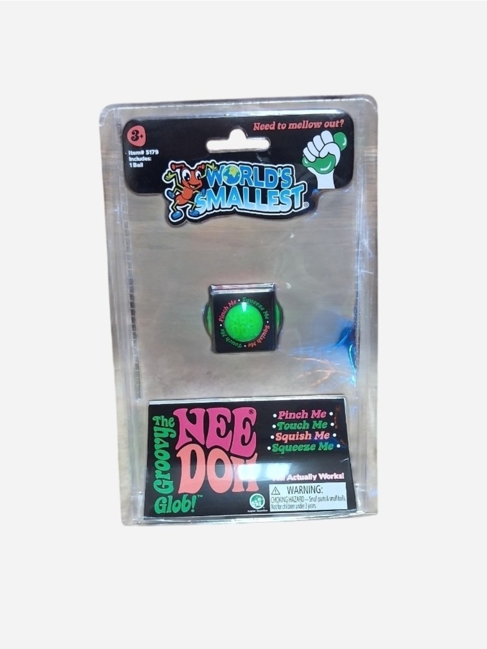 World's Smallest The Groovy Glob NeeDoh In Green NEW